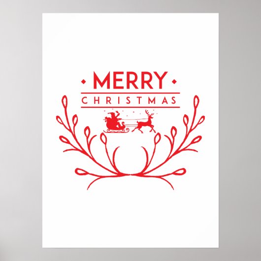 Poster Design de Noël avec rennes (Devant)