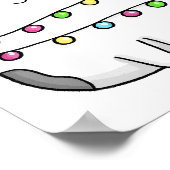 Poster Design de Noël de chat mignon (Coin)