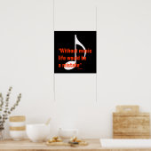 Poster Design de notes de musique graphique cool (Cuisine)