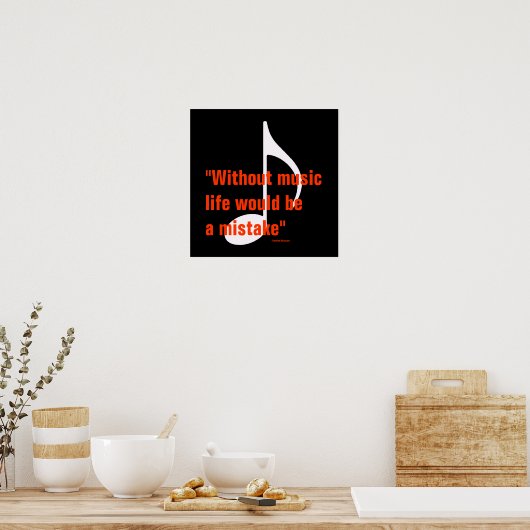 Poster Design de notes de musique graphique cool (Cuisine)