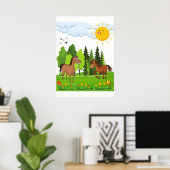Poster Design de petits chevaux pour les enfants (Bureau à domicile)