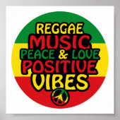 Poster Design de reggae avec des citations positives et d (Devant)