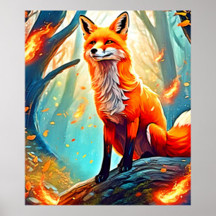 Poster Design de scène de Crimson Fox