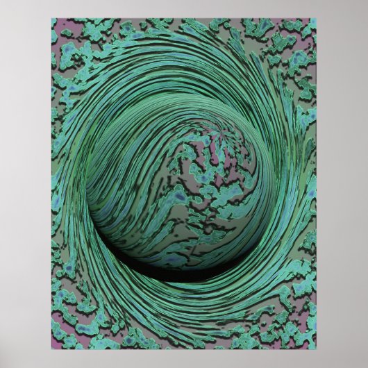 Poster Design de singularité cosmique Abstraite à spirale (Devant)