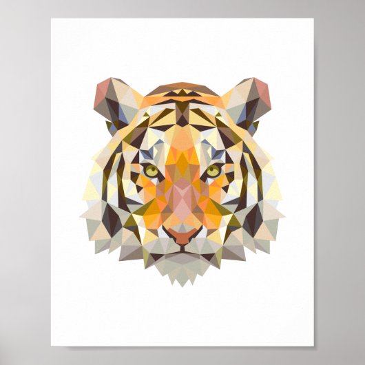 Poster Design de tigre géométrique nordique (Devant)