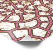 Poster Design de tissu complexe avec motifs floraux (Coin)