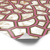 Poster Design de tissu complexe avec motifs floraux (Coin)