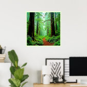 Poster Design de tranquillité de la forêt de Redwood (Bureau à domicile)