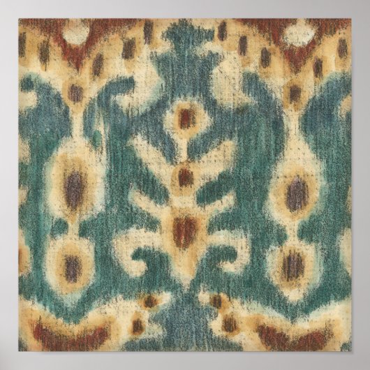 Poster Design décoratif de tissu Ikat par Chariklia Zarri (Devant)