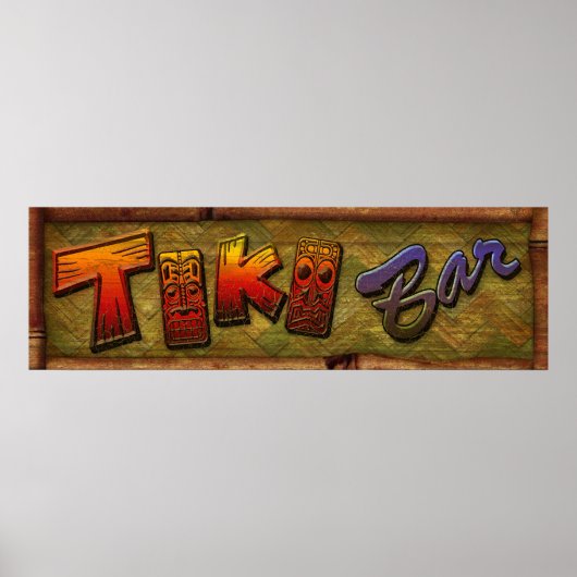Poster Design des panneaux Tiki Bar (Devant)