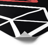 Poster Design diamant vintage, motif transparent (Coin)