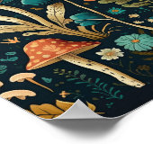 Poster Design d'illustration de champignons et de fleurs (Coin)