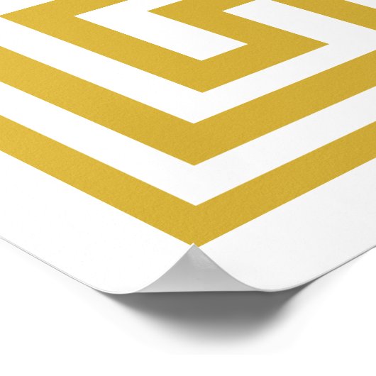 Poster Design doré Motif grec (Coin)