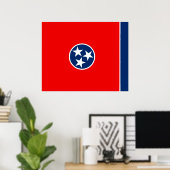 Poster Design du drapeau d'état du Tennessee (Bureau à domicile)
