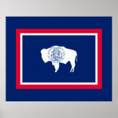 Poster Design du drapeau d'état du Wyoming (Devant)