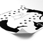 Poster Design "Duo de Chats" – Style Épuré et Graphique (Coin)