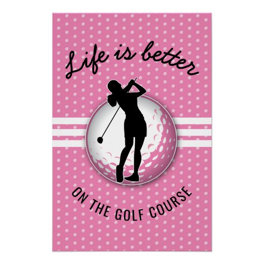 Poster Design élégant de Golfeur pour femmes (Devant)