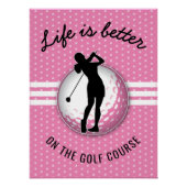 Poster Design élégant de Golfeur pour femmes (Devant)