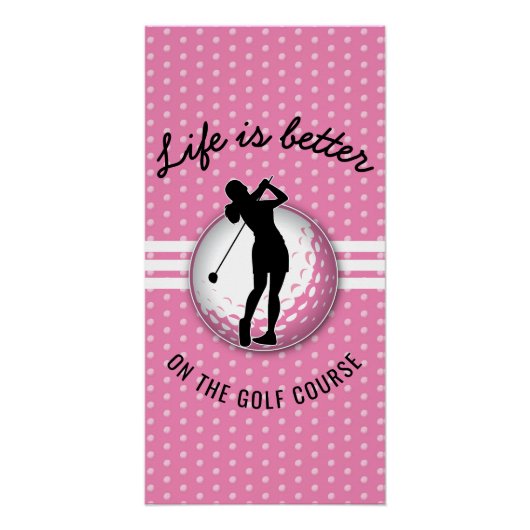 Poster Design élégant de Golfeur pour femmes (Devant)