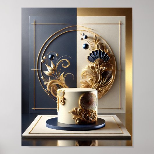 Poster Design élégant et luxueux de gâteaux (Devant)