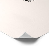 Poster Design élégant Script Design Mariage Bienvenue (Coin)