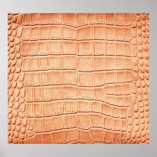 Poster Design en cuir de reptile orange (Devant)