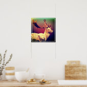 Poster Design en polygone de cerf (Cuisine)