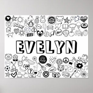 Poster Design "EVELYN" couleur-it-Yourself