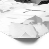 Poster Design floral Abstrait - rouge et violet sur blanc (Coin)