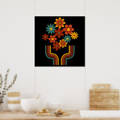 Poster Design floral rétro 24x24 pouces (Cuisine)