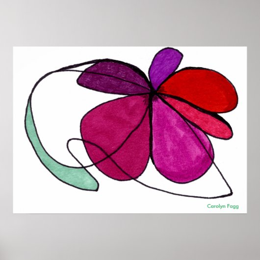 Poster Design "Flower Dance" par Carolyn Fagg (Devant)