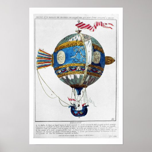 Poster Design for a hot-air balloon with a diameter of 12 (Devant)