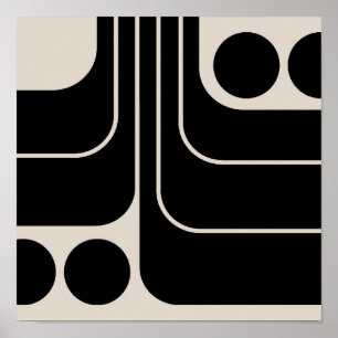Poster Design géométrique moderne du milieu du siècle
