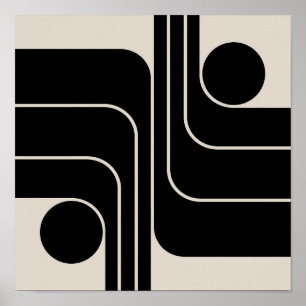 Poster Design géométrique moderne du milieu du siècle