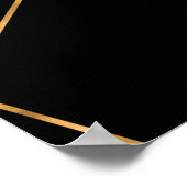 Poster Design géométrique moderne Gold & Black (Coin)