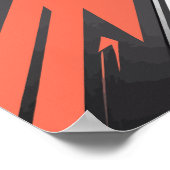 Poster Design géométrique orange et noir Zigzag (Coin)