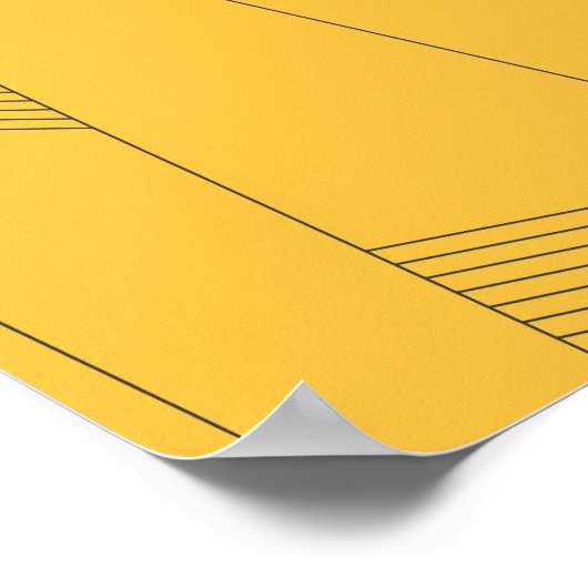 Poster Design graphique abstrait simple, jaune et moderne (Coin)