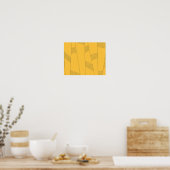 Poster Design graphique abstrait simple, jaune et moderne (Cuisine)