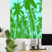 Poster Design graphique des palmiers (Bureau à domicile)
