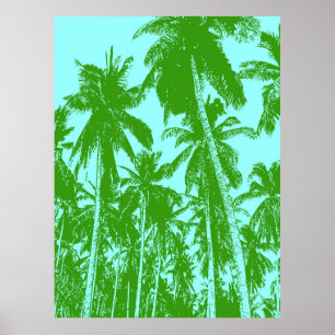 Poster Design graphique des palmiers