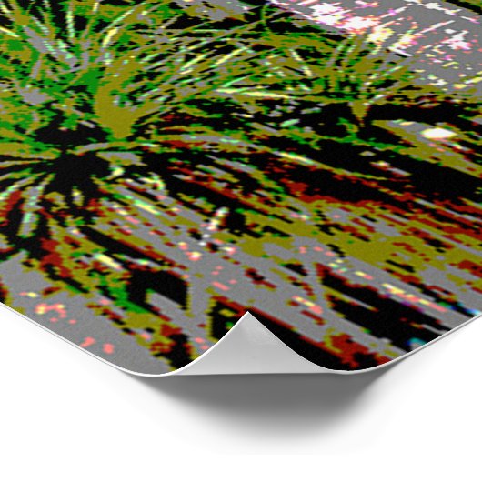 Poster Design graphique des palmiers (Coin)