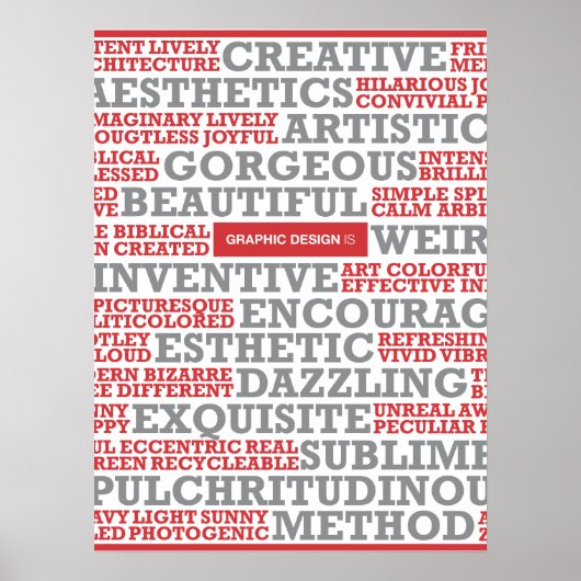 Poster "Design graphique est" (Devant)