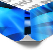 Poster Design graphique transparent - bleu noir I (Coin)
