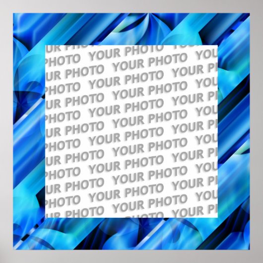 Poster Design graphique transparent - bleu noir I (Devant)