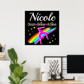 POSTER DESIGN GYMNASTIQUE PERSONNALISÉ BUTS CONCEPTION (Bureau à domicile)