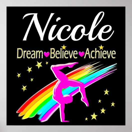 POSTER DESIGN GYMNASTIQUE PERSONNALISÉ BUTS CONCEPTION (Devant)