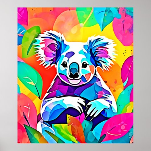 Poster Design Koala Abstrait (Devant)