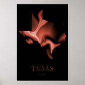 Poster Design Map in Texas (Voorkant)