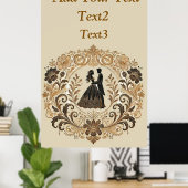 Poster Design Mariage élégant (Bureau à domicile)