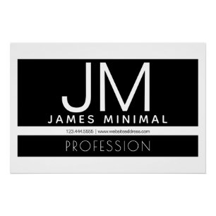 Poster Design Minimaliste Moderne Professionnel Noir &